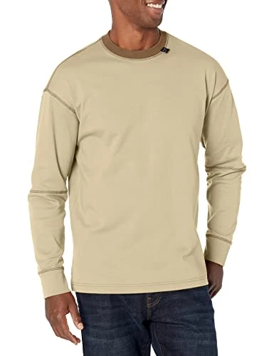 Men's Pullover with contrast stitching and crew neck Sweatshirt, Elmwood, XS