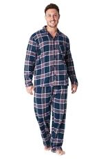 Mens Pyjamas Set, Cotton Men's Nightwear, Check Plaid Loungewear, Traditional Flannel PJs Set, Gifts for Men (L, Navy/Burgundy) Mens Pyjamas Set, Cotton Men's Nightwear, Check Plaid Loungewear, Traditional Flannel PJs Set, Gifts for Men (L, Navy/Burgundy)