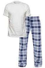 Mens Pyjamas Set Short Sleeve Tshirt Lounge Top 2 Piece Top Pants PJ Co-ord Set PJ Set Black-White X-Large Mens Pyjamas Set Short Sleeve Tshirt Lounge Top 2 Piece Top Pants PJ Co-ord Set PJ Set Black-White X-Large