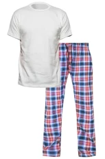 Mens Pyjamas Set Short Sleeve Tshirt Lounge Top 2 Piece Top Pants PJ Co-ord Set PJ Set Wine-White-White Medium Mens Pyjamas Set Short Sleeve Tshirt Lounge Top 2 Piece Top Pants PJ Co-ord Set PJ Set Wine-White-White Medium
