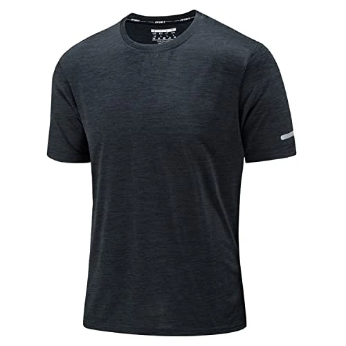 Men's Quick Dry Running T Shirts Lightweight Short Sleeve Tops Breathable Sports Tee Shirt Gym Shirt