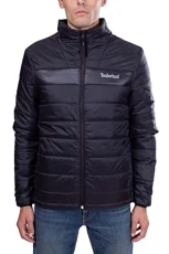 - Men's Quilted Down Jacket with Logo, Black, M