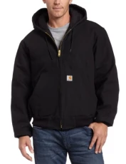 Men's Quilted Flannel Lined Duck Active Jacket J140 - black - XL Tall Men's Quilted Flannel Lined Duck Active Jacket J140 - black - XL Tall