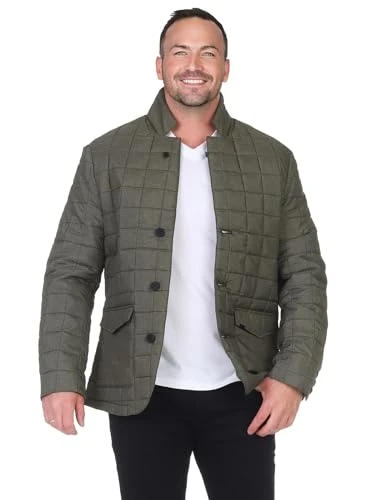 Men's Quilted Jacket Blazer Jay Peak Primaloft (Medium, Khaki)