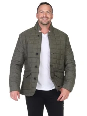 Men's Quilted Jacket Blazer Jay Peak Primaloft (Medium, Khaki)
