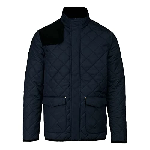 Mens Quilted Jacket (L) (Navy/Black)