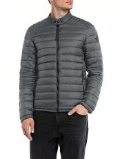 men's quilted jacket, transition jacket, recycled nylon, gray (Titanium 291), XS men's quilted jacket, transition jacket, recycled nylon, gray (Titanium 291), XS