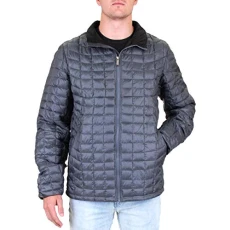 Mens Quilted Jacket (XX-Large, Gray)