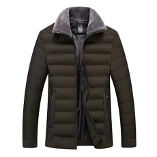 Men's Quilted Long Sleeve Jacket - green - Large Men's Quilted Long Sleeve Jacket - green - Large