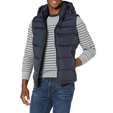 Men's Quilted Puffer Vest, Midnight Hoody, S Men's Quilted Puffer Vest, Midnight Hoody, S