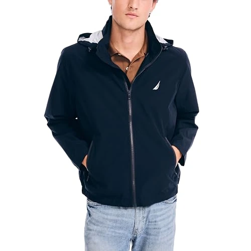 Men's Rainbreaker Bomber Jacket, Navy, M