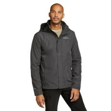 Men's Rainfoil Packable Raincoat, Dark Smoke Recycled, XL