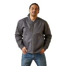 Men's Rebar Stretch Canvas Bomber Jacket - Rebar Grey, Large Men's Rebar Stretch Canvas Bomber Jacket - Rebar Grey, Large