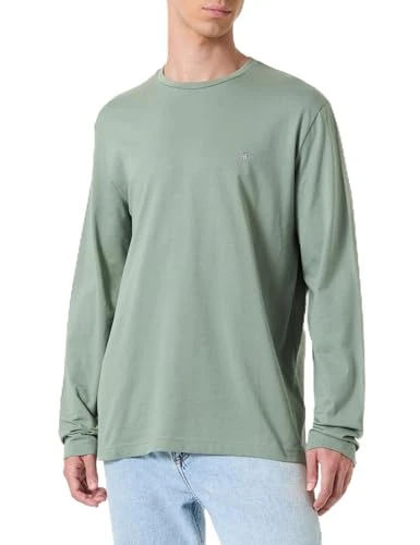 Men's Reg Shield Ls T-Shirt, Pastel Green, XXXX-Large