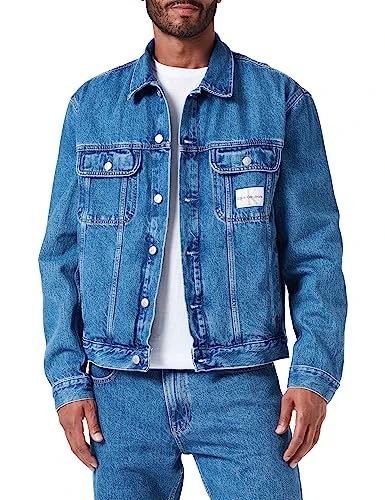 Men's Regular 90'S Jacket J30J323902, Denim (Denim Medium), S