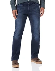 Men's Regular fit Houston Stretch Jeans Pants, Dark Blue, 38 W/38 L