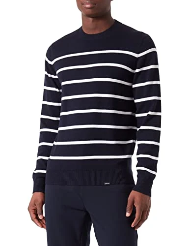 Men's Regular fit Long Sleeve Jumper Sweater, darkblue, M