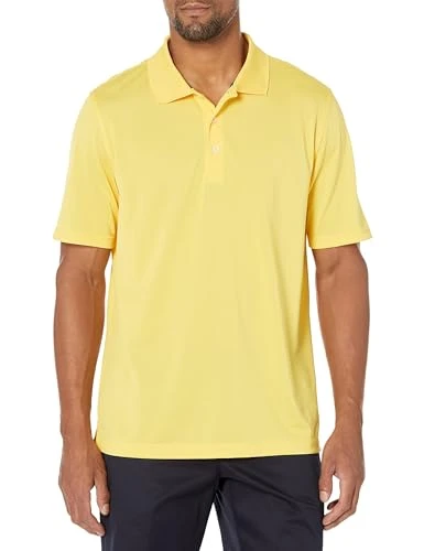 Men's Regular-Fit Quick-Dry Golf Polo Shirt - Discontinued Colours, Light Yellow, M