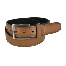 Men's Reinforced Leather 1 1/2 Inch Work Belt, Large, Brown