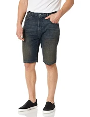 Men's Relaxed Fit 5 Pocket 100% Cotton Denim Jean Short, Rigger Blue, 32