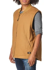 Men's Relaxed Sherpa Lined Duck Jacket Work Utility Outerwear, Rinsed Brown Duck, M UK Men's Relaxed Sherpa Lined Duck Jacket Work Utility Outerwear, Rinsed Brown Duck, M UK