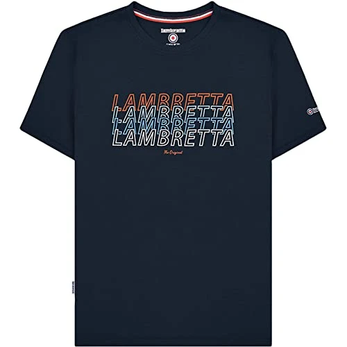 Mens Repeat Logo T-Shirt - M Navy