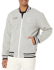 Men's Research Collection Jackets Bomber, Grey Heather, 3X Men's Research Collection Jackets Bomber, Grey Heather, 3X