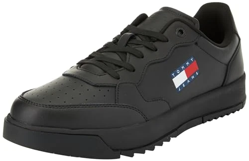 Men's Retro Essential Cupsole Trainers, Black (Black), 10,5