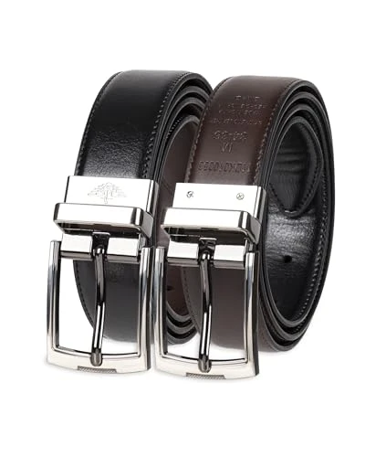 Men's Reversible Belt, Black/Brown, Large (38-40)