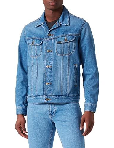 Men's Rider Denim jacket, BLUE BIRD MID WORN, S