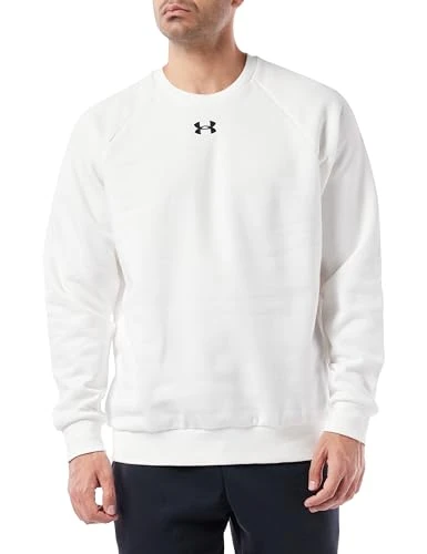 Mens Rival Fitted Crew Sweater White/Black L