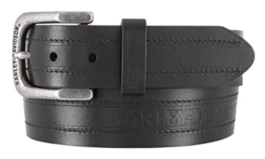 Men's Road Trip H-D Genuine Leather Belt - Antique Nickel Buckle, Black, 42 Men's Road Trip H-D Genuine Leather Belt - Antique Nickel Buckle, Black, 42