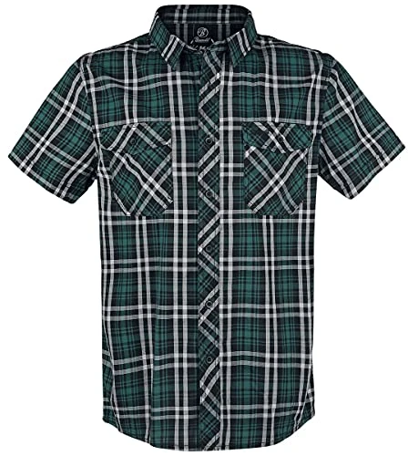 Men's Roadstar Shirt Short Sleeve, Black/Petrol/White, 6XL