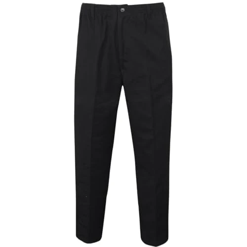 Mens Rugby Trousers Full Elasticated Casual Formal Smart Look with Pocket Draw Cord Pants Sizes 30-4