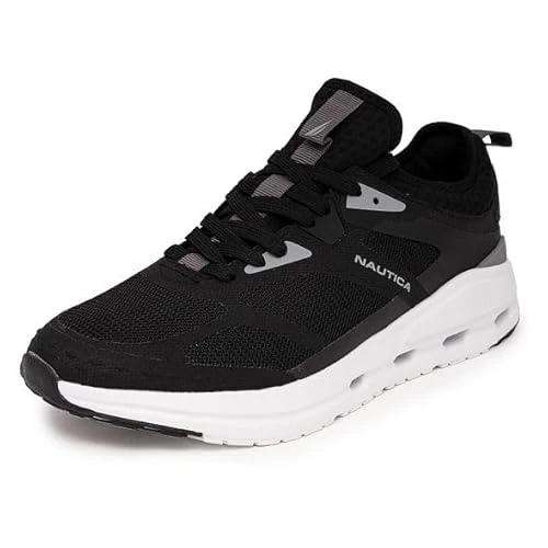 Mens Running Sneakers Sport Fashion Lace-Up Athletic Soft Shoes for Gym Tennis Men – Cushioned, Breathable, Lightweight & Comfortable, Black Grey, 13