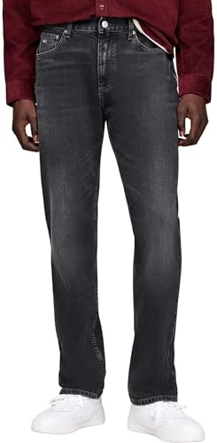 Men’s Ryan Straight Regular Fit Jeans, Black (Denim Black), 32W/32L