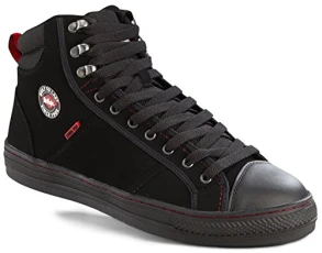 Mens Safety Lightweight Boot Baseball Trainer Steel Toe Cap Lightweight Flexible Modern Fashionable Padded Ankle Collar Anti-Slip Outsole Shoe Branded Unisex Footwear Protection Workwear