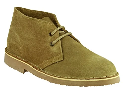 Mens Sahara Desert Boot Camel Suede Lace Up Desert Boot 8 Beige