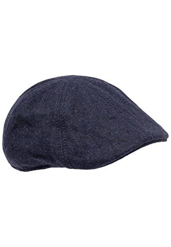 Men's Schiebermütze mit Sonnenschutz | Elastisches Bündchen und Wolloptik | Sommer Cap | Flexfit Schirmmütze | Vielseitig Einsetzbar Baseball, darkblue, L