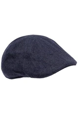 Men's Schiebermütze mit Sonnenschutz | Elastisches Bündchen und Wolloptik | Sommer Cap | Flexfit Schirmmütze | Vielseitig Einsetzbar Baseball, darkblue, L