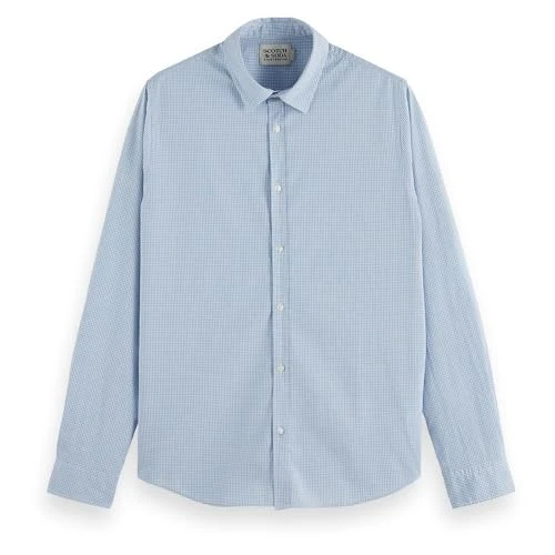 Men's Seasonal Essentials Poplin Shirt, Blue Check 6096, M