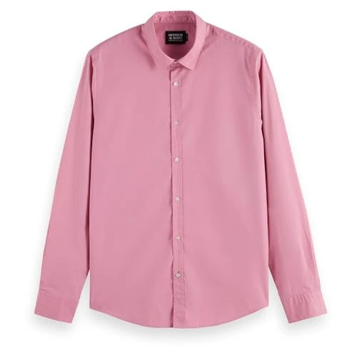 Men's Seasonal Essentials Poplin Solid Shirt, Poetry Pink 7451, XXL