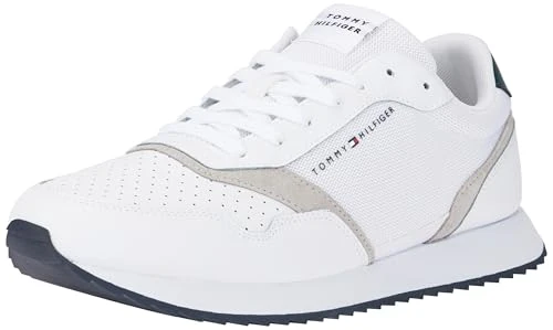 Men’s Seasonal Mix Low Top Runner Trainers, White (White), 9