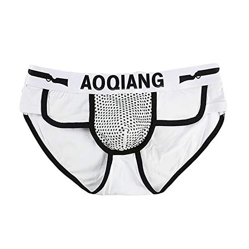 Mens See Through Shorts Fashion Leopard Print Soft Viscose Mens Boxer Briefs With Compression Lining and Double Layer For Fitness Underwear Lingerie Booty Shorts White