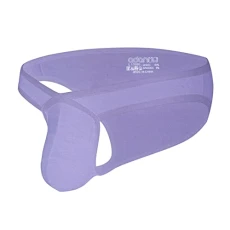 Men's See-Through Thong Underwear Fashion Breathable Mesh Soft Stretch Quick Dry & Moisture Wicking Acrylic Flex Fit Large Split Side 3-Pack Mens Boxer Briefs Underwear Purple