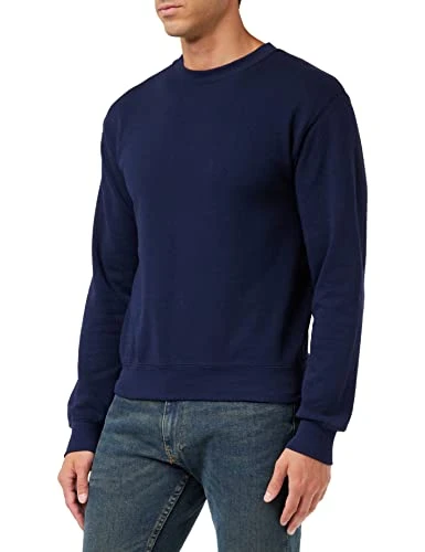 Men's Set-In Classic Sweater, Deep Navy, Large