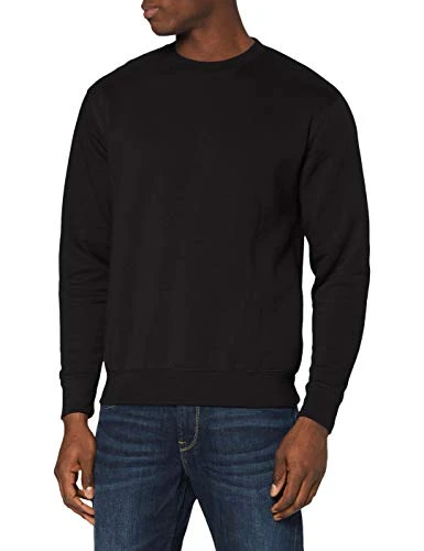 Men's Set-In Premium Sweater, Black, Large