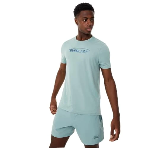 Mens Set in Short Sleeve Training T-Shirt Mint XL