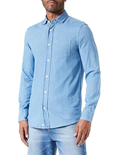 Men's Shirt 5dhjuq026, Blue Denim 902, M