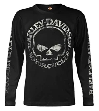 Men's Shirt, Hand Made Willie G Skull Long Sleeve 30294032